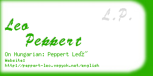 leo peppert business card
